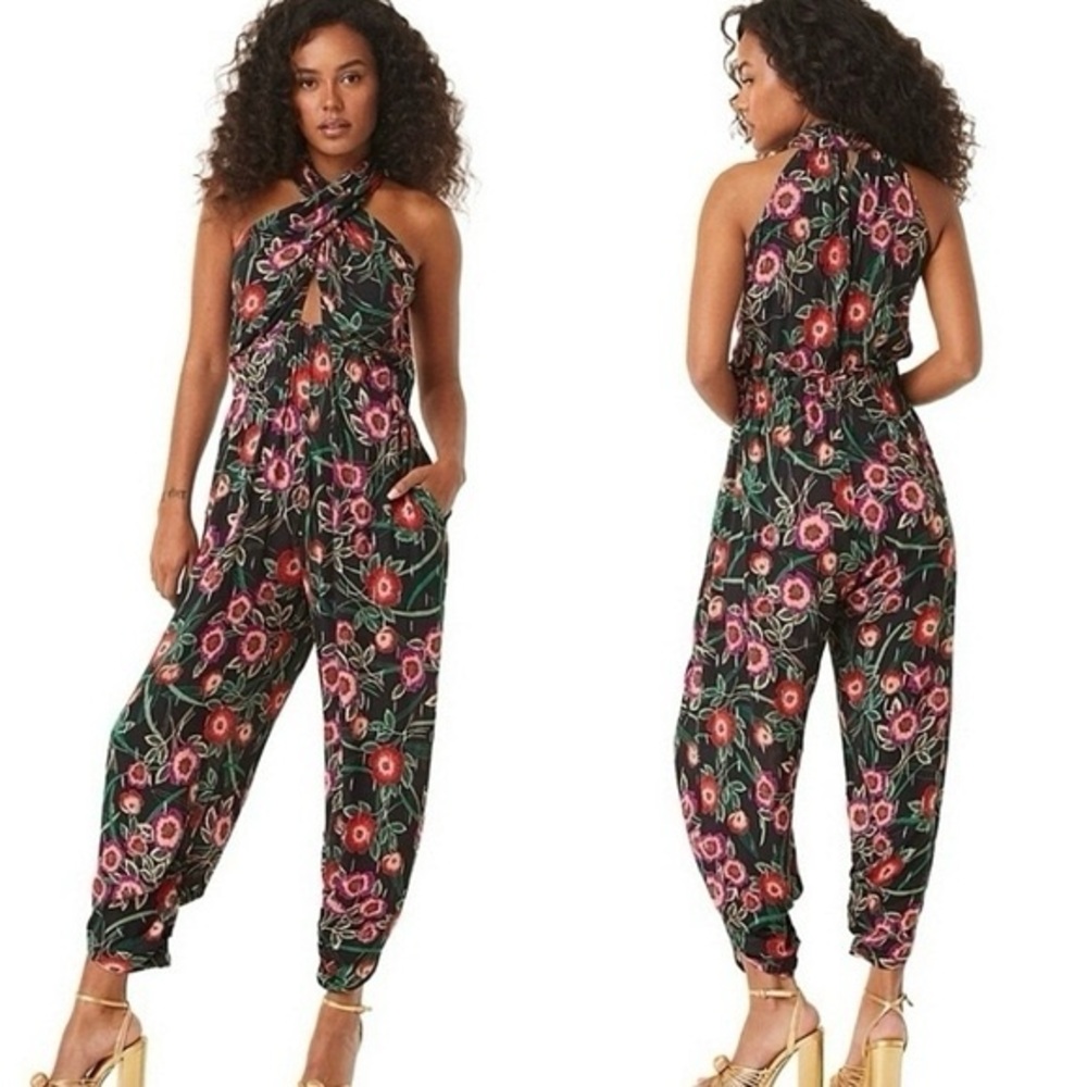 NWT MISA Kora Floral jumpsuit size small
